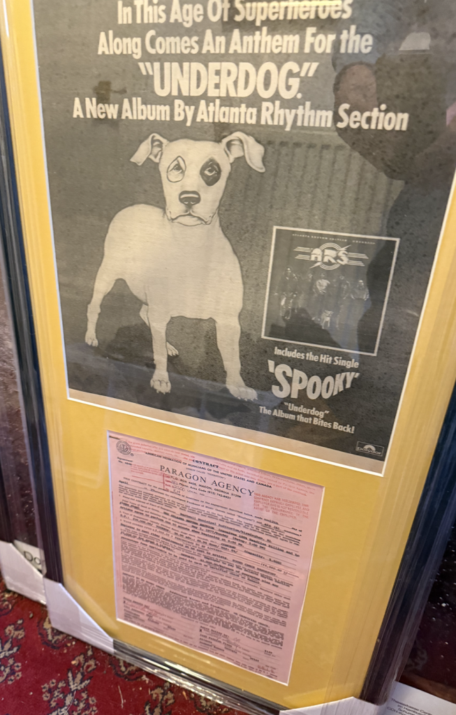Atlanta Rhythm Section Tour Contract Signed By Barry Bailey.